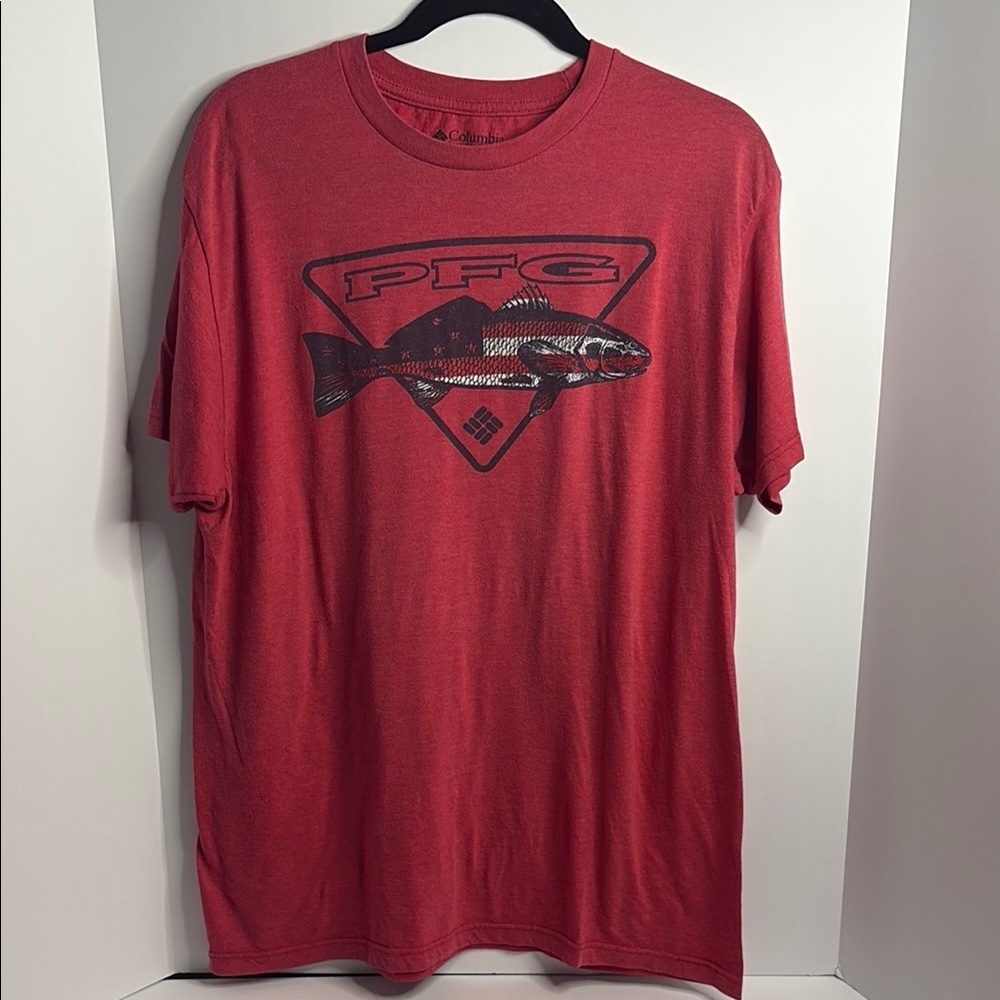 Columbia Red PFG Graphic Tee